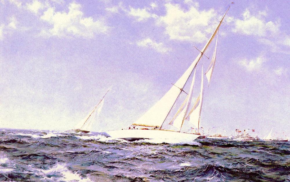 Montague Dawson The Americas Cup Race